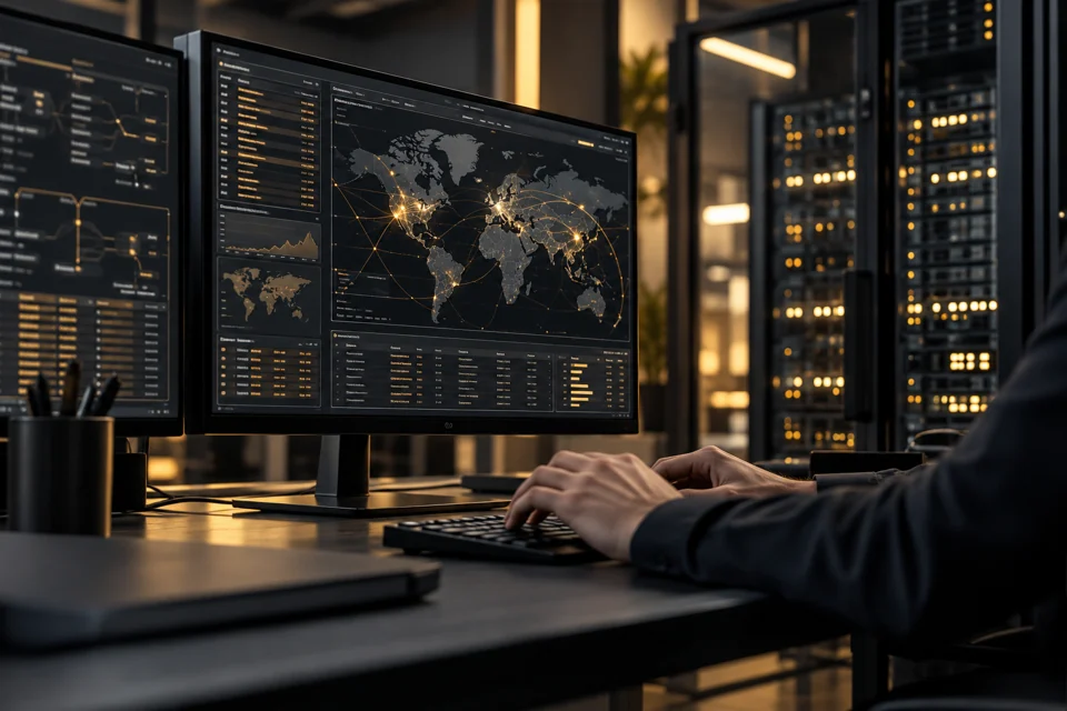 Postazione professionale di sicurezza informatica